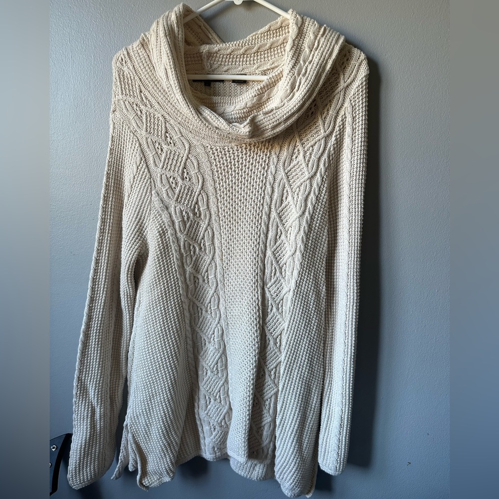 Long cowl neck sweater
